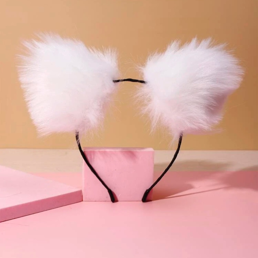 🐈 Adorable Super Soft Super Fuzzy Furry Kitty Cat Fox Ear Headband Headdress